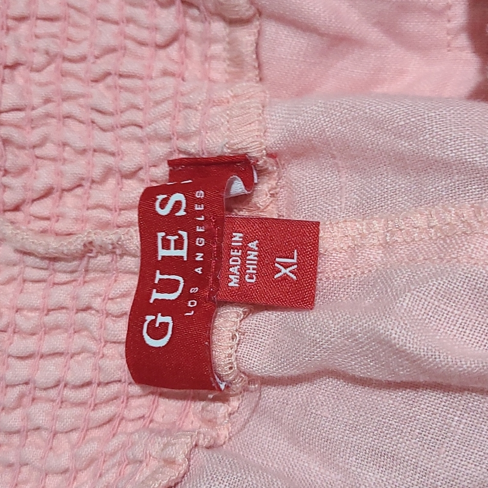 Guess Pink Leena Linen Pants XL - Picture 4 of 6